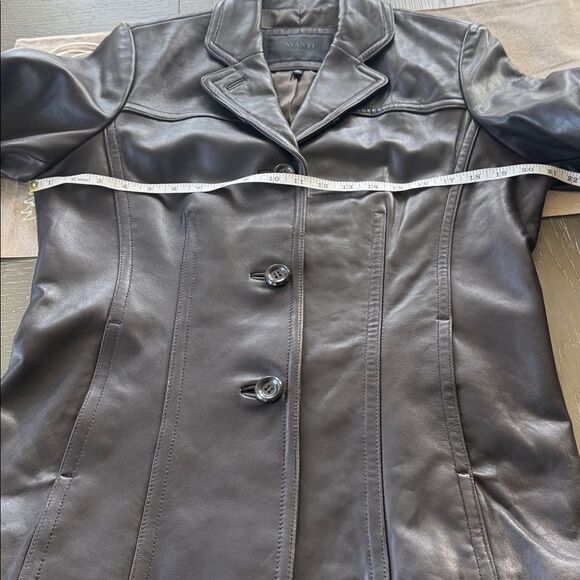 AVANTI NEW YORK Women’s Dark Brown Leather Jacket Coat Classic Versatile Size M - Picture 7 of 14